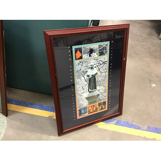 26 1/2x20 1/2” ND winter season framed print - some scuffs 2/20/26