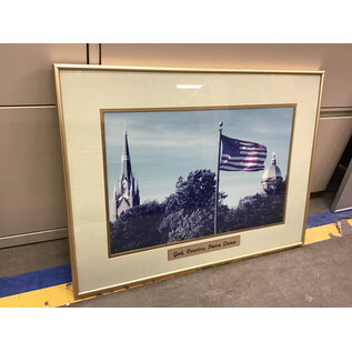 17 3/4x23 3/4” God, Country, Notre Dame framed print 2/20/26