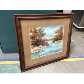 28x32” Framed river landscape signed print 2/24/26