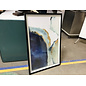 24x36” Blue white gold abstract framed artwork 2/24/26