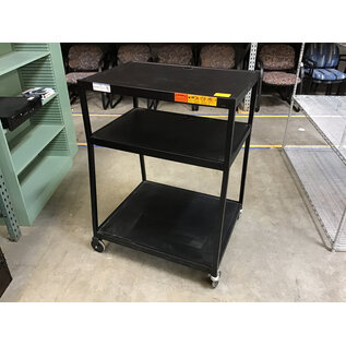 22x32x44” Black metal 3 tier TV cart 2/25/26