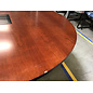 48” Cherry color laminate round table with electrical - some chips in laminate 2/25/26