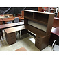 24x72” Dark wood laminate L shape desk with 42” left return and hutch - some scratches 3/2/26