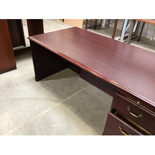36x72x30” Cherry color right pedestal desk - wear throughout 3/2/26
