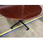 48” Cherry color round table on castors - some wear 3/5/26