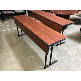 18x72x29” Wood laminate folding metal legs seminar table - some wear throughout 3/6/26