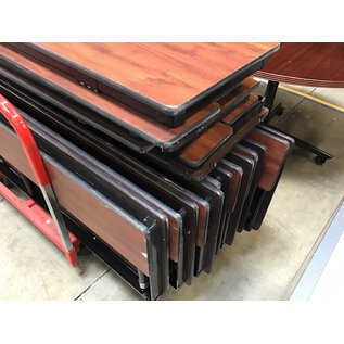 18x72x29” Wood laminate folding metal legs seminar table - some wear throughout 3/6/26