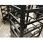 32x30x73” Steel 18 slot stanchion cart - slight wear. Large locking castors 7/20/26