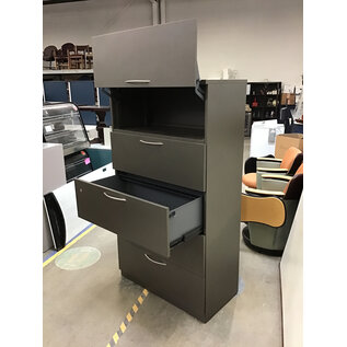 19x36x65” Dark grey metal 5 drawer lateral file cabinet 3/11/26
