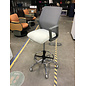 Beige cushioned seat grey mesh back adjustable height high chair - does not recline 3/17/26