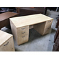 30x60x28 1/2” Blonde wood laminate double pedestal desk 3/19/26