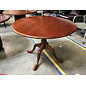 42” Light cherry wood round single pedestal table - light scuffs 3/24/26