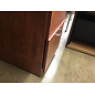24x66x28 1/2” Light cherry color laminate right pedestal credenza - bottom drawer doesn’t close completely 4/21/26