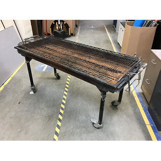 25x63x31” Charcoal grill on castors - solid, but rust and wear throughout 4/24/26