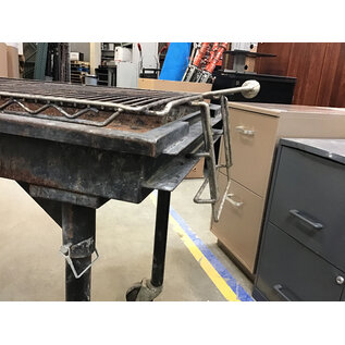 25x63x31” Charcoal grill on castors - solid, but rust and wear throughout 4/24/26
