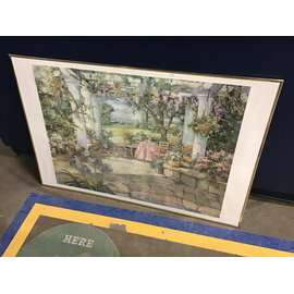 36x24” Courtyard nature scene framed print 4/29/26