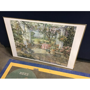 36x24” Courtyard nature scene framed print 4/29/26