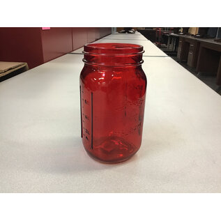 Red quart size mason jar 4/29/26