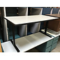 30x60x29” Grey speckled laminate black metal legs work table 5/8/26