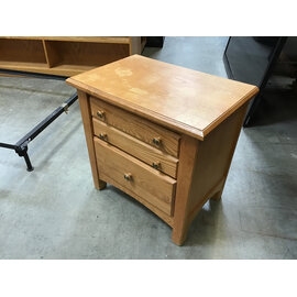 17x26x25” Light wood 2 drawer night stand 5/8/26