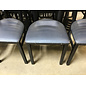 Metal frame padded seat dining chair - some wear throughout, may need reupholstered 5/29/26