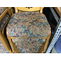 Wood frame floral pattern cushioned seat dining chair - some wear 5/20/26