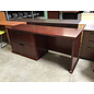 22x72x29” Cherry wood credenza left pedestal 2 drawer lateral file cabinet 6/4/26