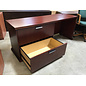 22x72x29” Cherry wood credenza left pedestal 2 drawer lateral file cabinet 6/4/26