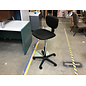 Black cushioned seat adjustable height high work chair on castors 6/8/26