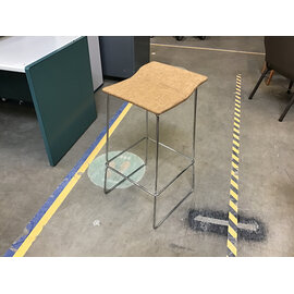 Tan fabric seat metal frame bar stool 6/8/26