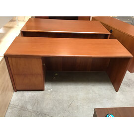 24x72x30” Light cherry color left pedestal credenza 6/10/26