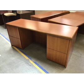 24x72x30” Light cherry color double pedestal credenza 6/10/26