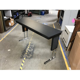 18x60” black speckled laminate top folding leg table 6/10/26