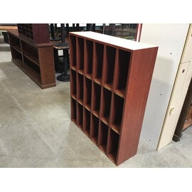 12x39x48” Wood laminate mail sorter with brass metal name plates 6/19/26