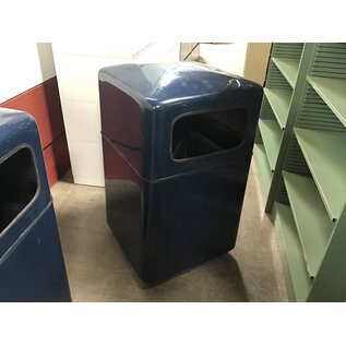 24x24x40” Navy blue hard plastic covered trash can 6/25/26