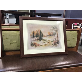 31 1/2x25” Wood framed nature sketch print 6/26/26