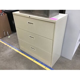 18x42x41 1/2” Beige 3 drawer  steelcase lat file cabinet 6/30/26