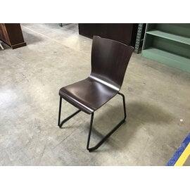 Wood laminate seat metal sled frame side chair 7/7/26