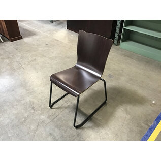 Wood laminate seat metal sled frame side chair 7/7/26