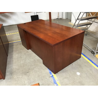 36x72x29 1/2” Kimball cherry wood right pedestal desk 7/7/26