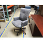 Grey vinyl cushioned adjustable height desk chair - missing one wood cover 7/7/26
