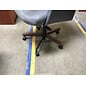 Grey vinyl cushioned adjustable height desk chair - missing one wood cover 7/7/26
