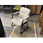 Beige cushioned seat and back metal sled frame side chair 7/7/26