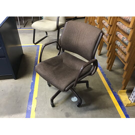 Brown metal frame cushioned desk chair 7/7/26