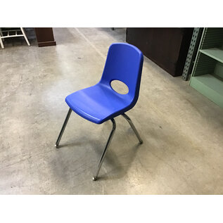 Blue plastic stacking chair 7/7/26