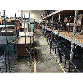 18x48x74” 4 tier metal wire rack - missing 2 feet 7/10/26