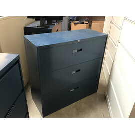 18x42x41 1/2 Blue metal 3 Drawer Lateral File Cabinet 7/10/26
