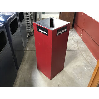 15x15x38” Red metal waste bin 7/13/26