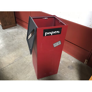 15x15x38” Red metal waste bin 7/13/26