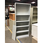 12x34x81” Grey metal bookcase - missing one shelf clip 7/17/26